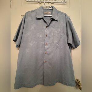 Tommy Bahama Light Blue Short-Sleeve Pineapple Shirt Size M/L